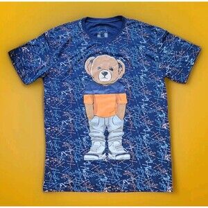 Hustle Chill Guy Bear Graphic T-Shirt – Size 3XL